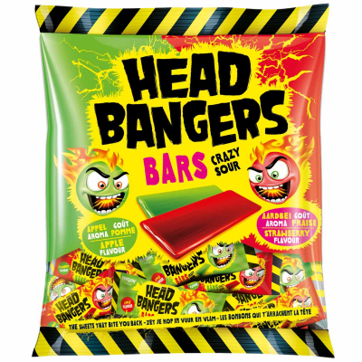  Head Bangers Bars Crazy Sour Apfel & Erdbeere 200g 