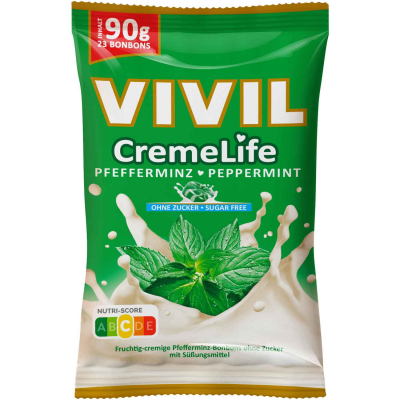  Vivil CremeLife Pfefferminz ohne Zucker 90g 