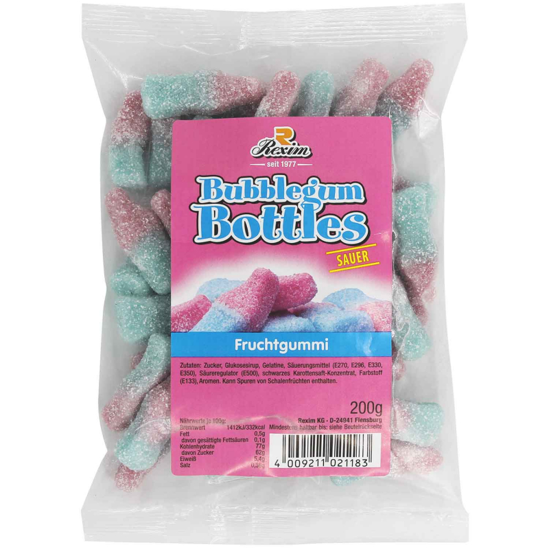  Rexim Bubblegum Bottles sauer 200g 