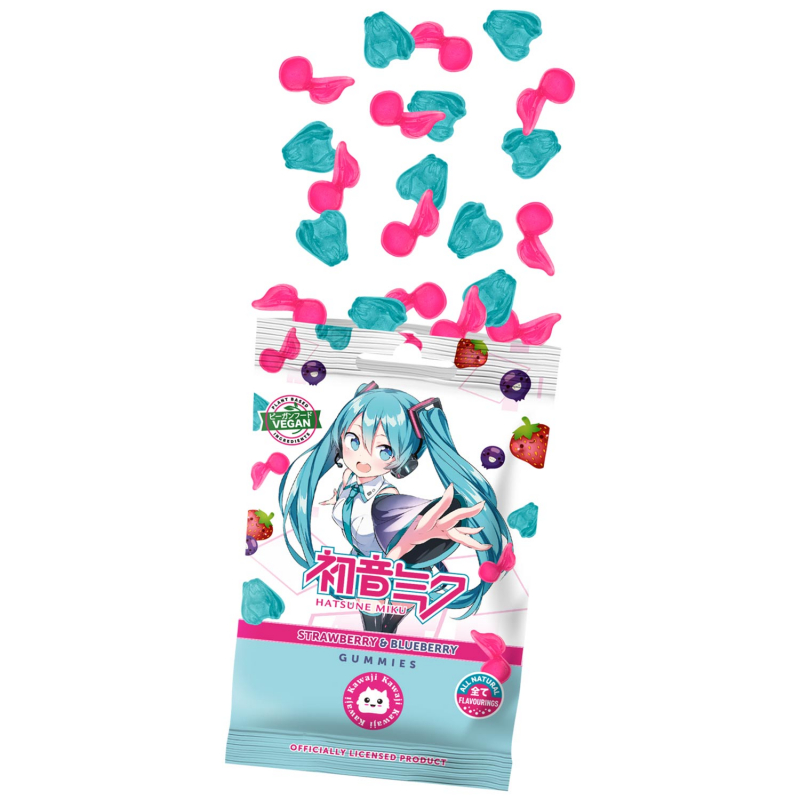  Hatsune Miku Strawberry & Blueberry Gummies 50g 