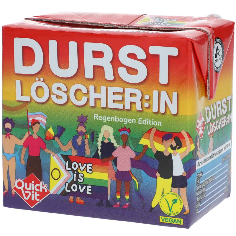  QuickVit Durstlöscher:in Regenbogen Edition 500ml 