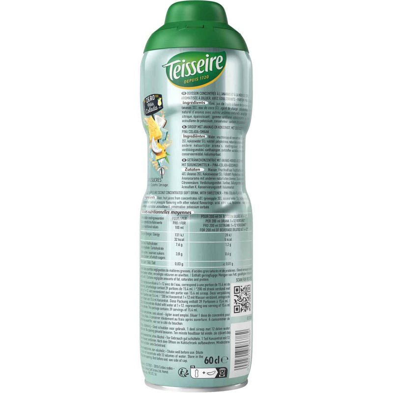  Teisseire Zero Piña Colada 600ml 