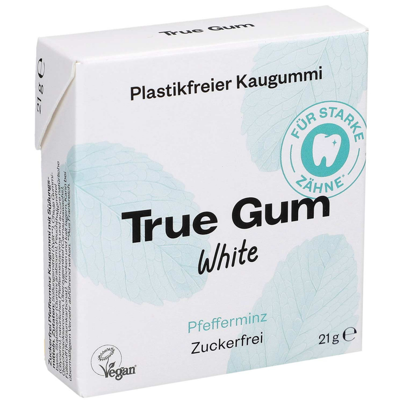  True Gum White Pfefferminz 21g 