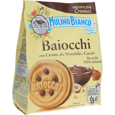 Mulino Bianco Baiocchi Biscuits With Hazelnut & Cocoa, 260g
