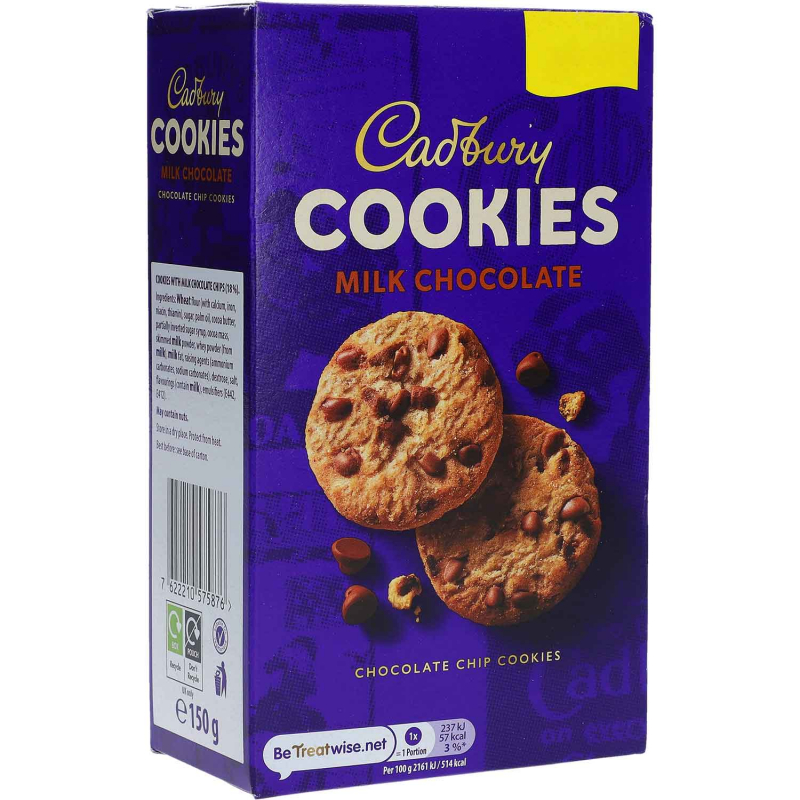  Cadbury Cookies Milk Chocolate 150g 