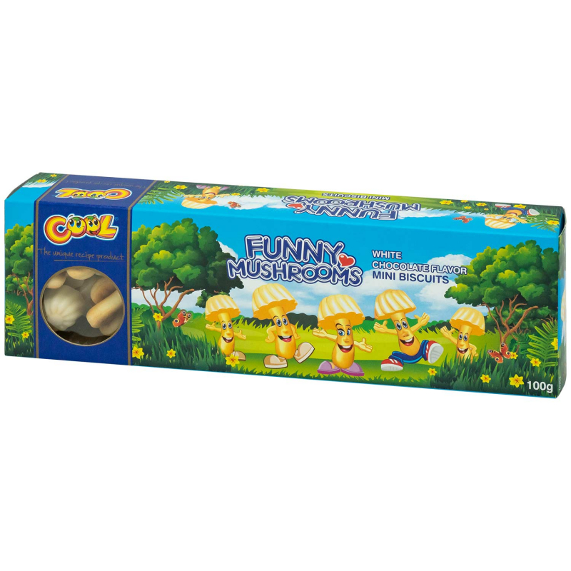  Cool Funny Mushrooms Chocolate White 100g 