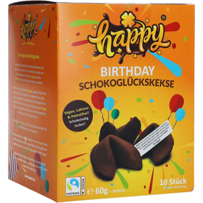  Happy Glückskekse Birthday Schokoglückskekse 10er 