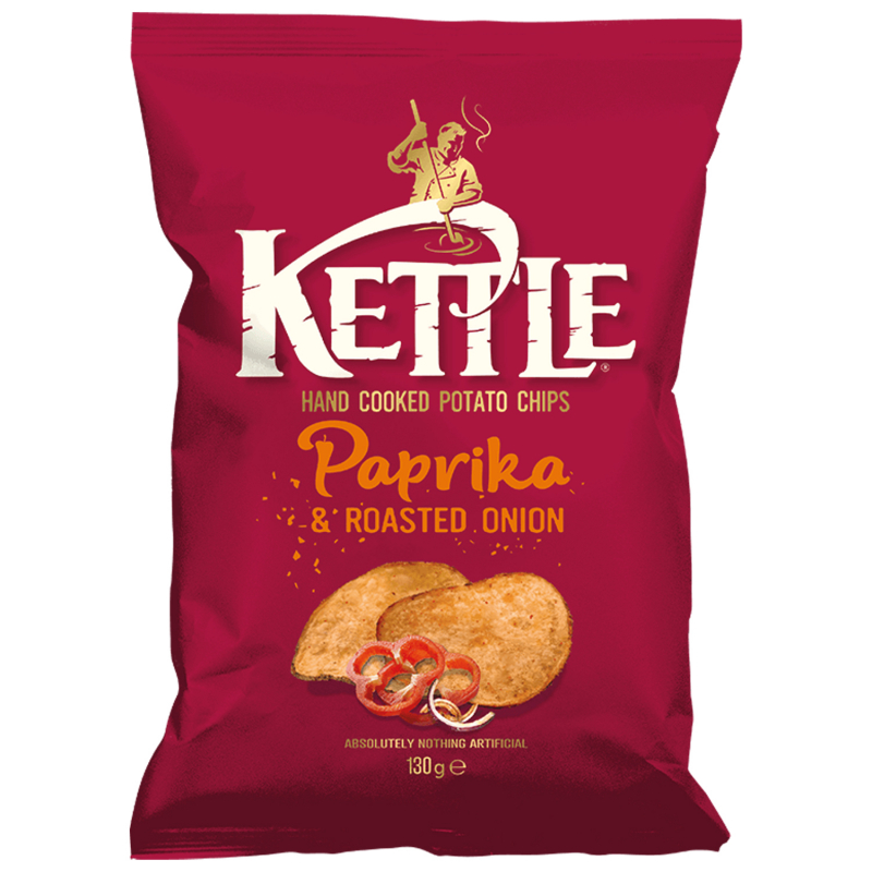  Kettle Chips Paprika & Roasted Onion 130g 