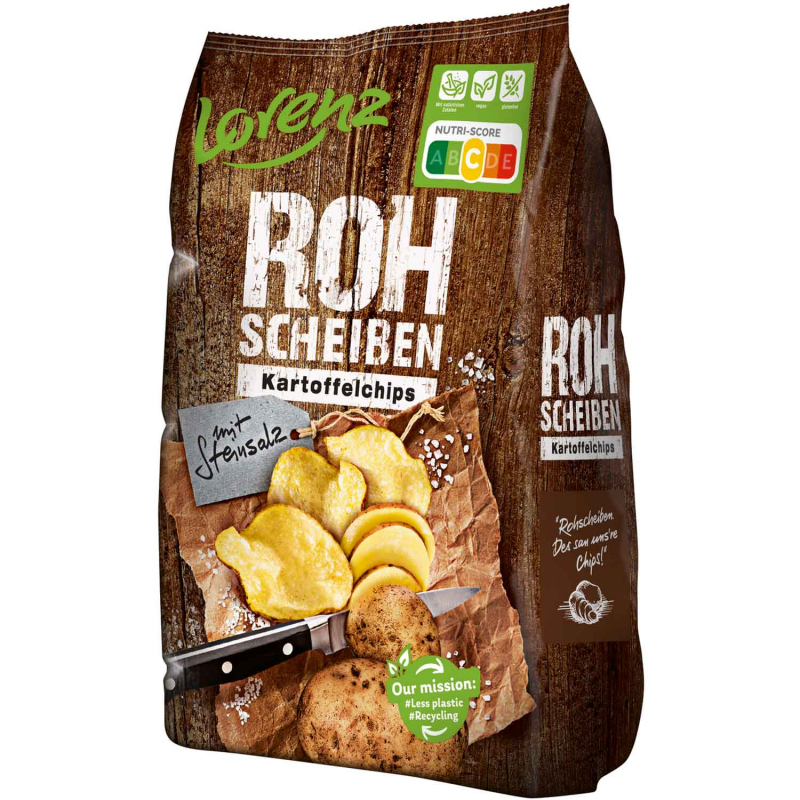  Lorenz Rohscheiben Kartoffelchips Steinsalz 120g 