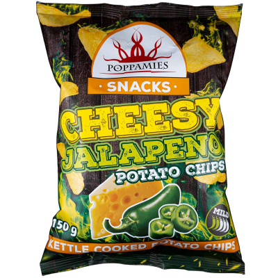  Poppamies Snacks Cheesy Jalapeno Potato Chips 150g 