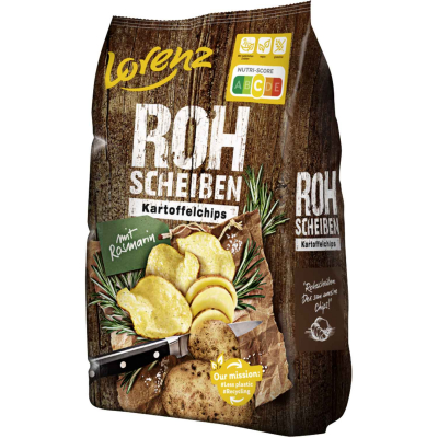  Lorenz Rohscheiben Kartoffelchips Rosmarin 120g 