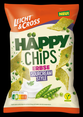  Leicht & Cross Häppy Chips Erbse Sourcreme Style 90g 