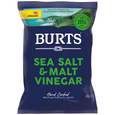  Burts Sea Salt & Malt Vinegar 40g 