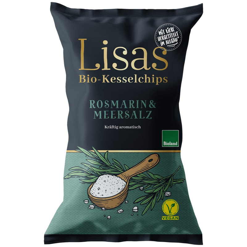  Lisas Bio-Kesselchips Rosmarin & Meersalz 50g 