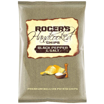  Roger's Handcooked Chips Black Pepper & Salt 150g 
