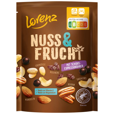  Lorenz Nuss & Frucht mit Schoko-Espressobohnen 100g 