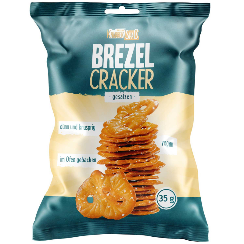  Hellma Knabberspaß Brezel Cracker gesalzen 28x35g 