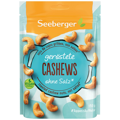  Seeberger geröstete Cashews ohne Salz 150g 