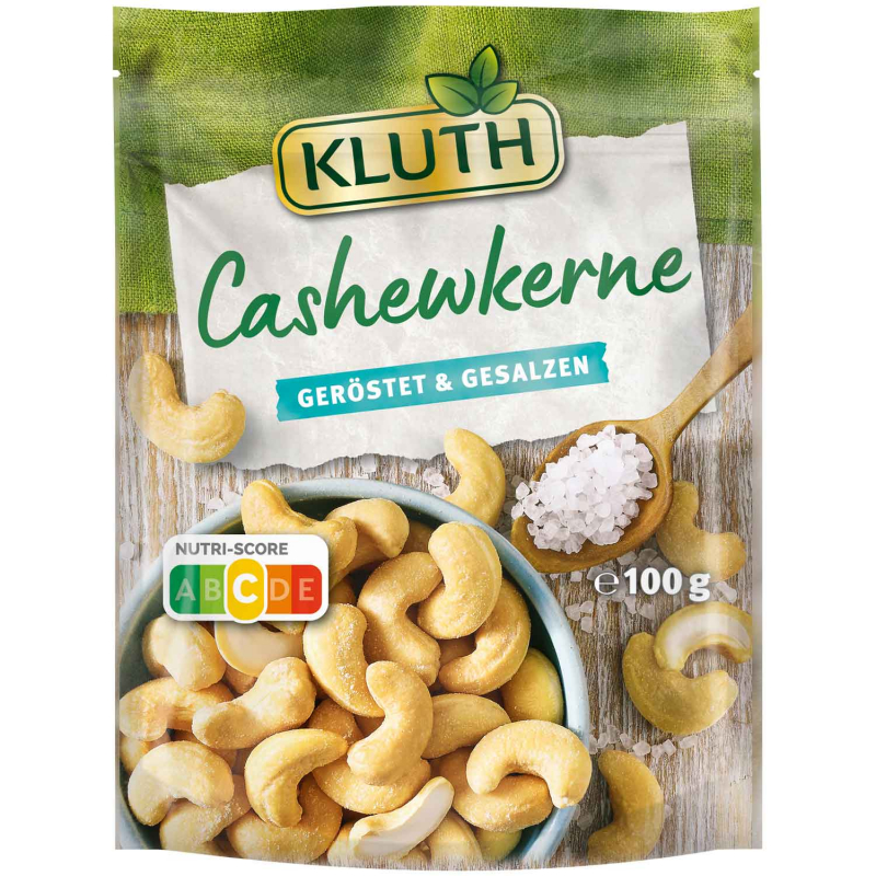  Kluth Cashewkerne geröstet & gesalzen 100g 