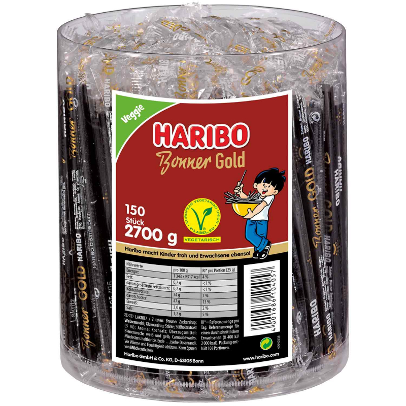  Haribo Bonner Gold vegetarisch 150er 