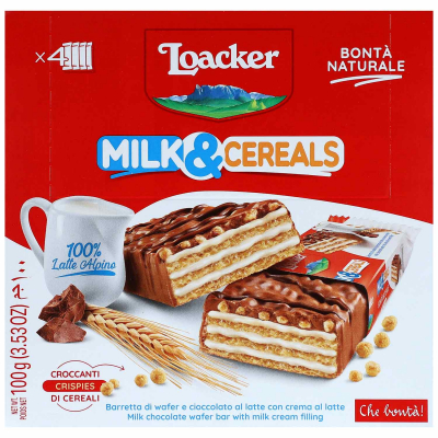  Loacker Milk & Cereals 4x25g 