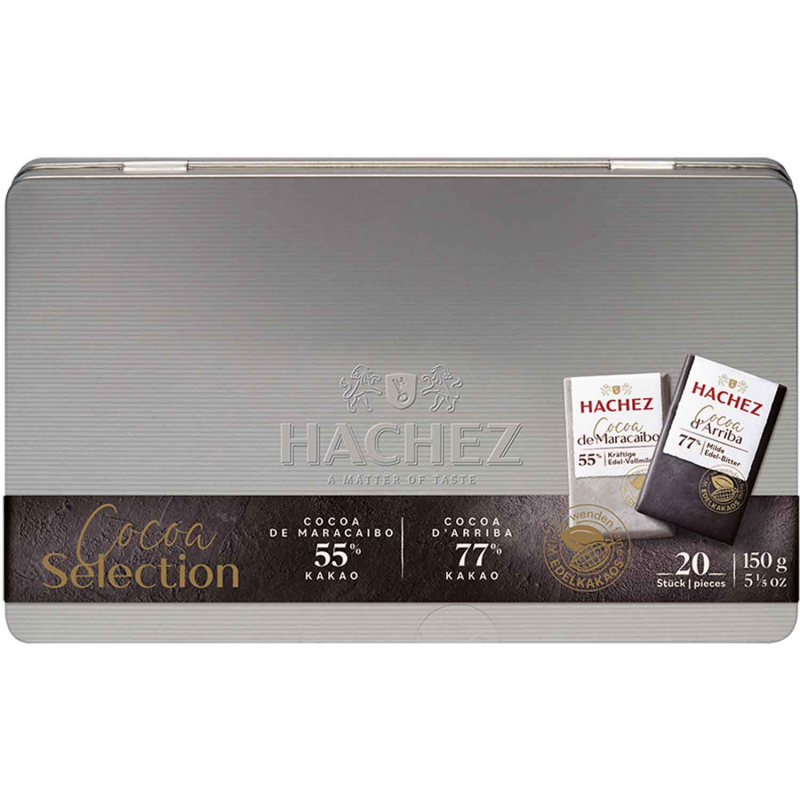  Hachez Cocoa Selection Täfelchen Metalldose 150g 