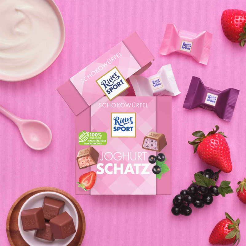  Ritter Sport Schokowürfel Joghurtschatz 22er 