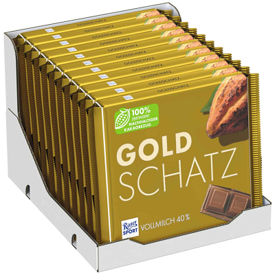  Ritter Sport Vollmilch Goldschatz 250g 