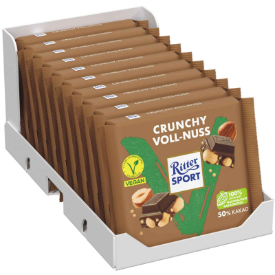  Ritter Sport Vegan Crunchy Voll-Nuss 100g 