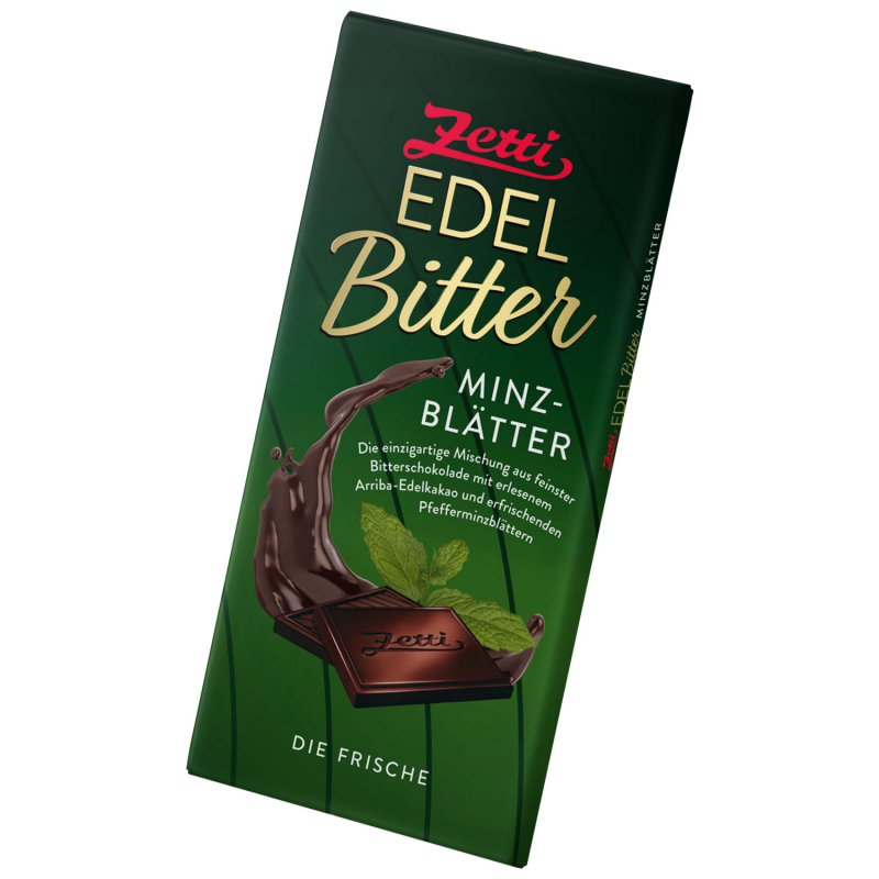  Zetti Edel Bitter Minzblätter Tafel 100g 