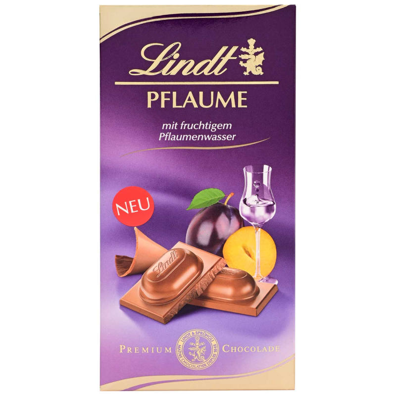  Lindt Pflaume Vollmilch Tafel 100g 