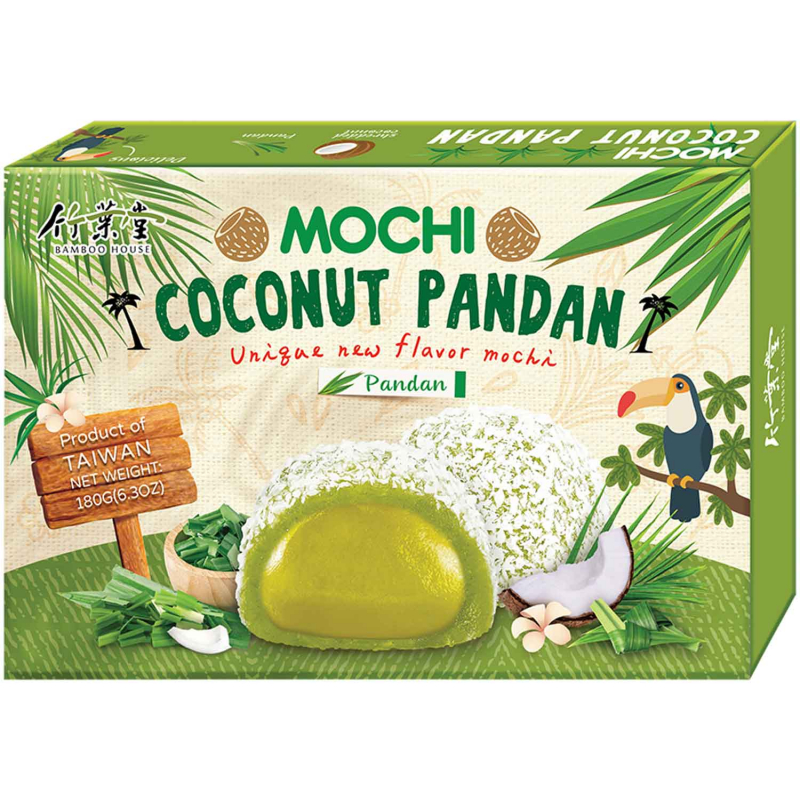  Bamboo House Mochi Coconut Pandan Original 180g 