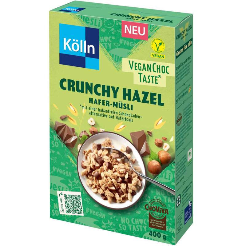  Kölln Hafer-Müsli Crunchy Hazel VeganChoc Taste 400g (MHD 29.09.2024) 