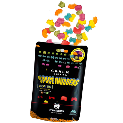  Powerbeärs Gamer Gummies Space Invaders 125g 