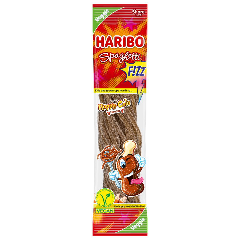  Haribo Spaghetti Happy-Cola FIZZ vegan 200g 