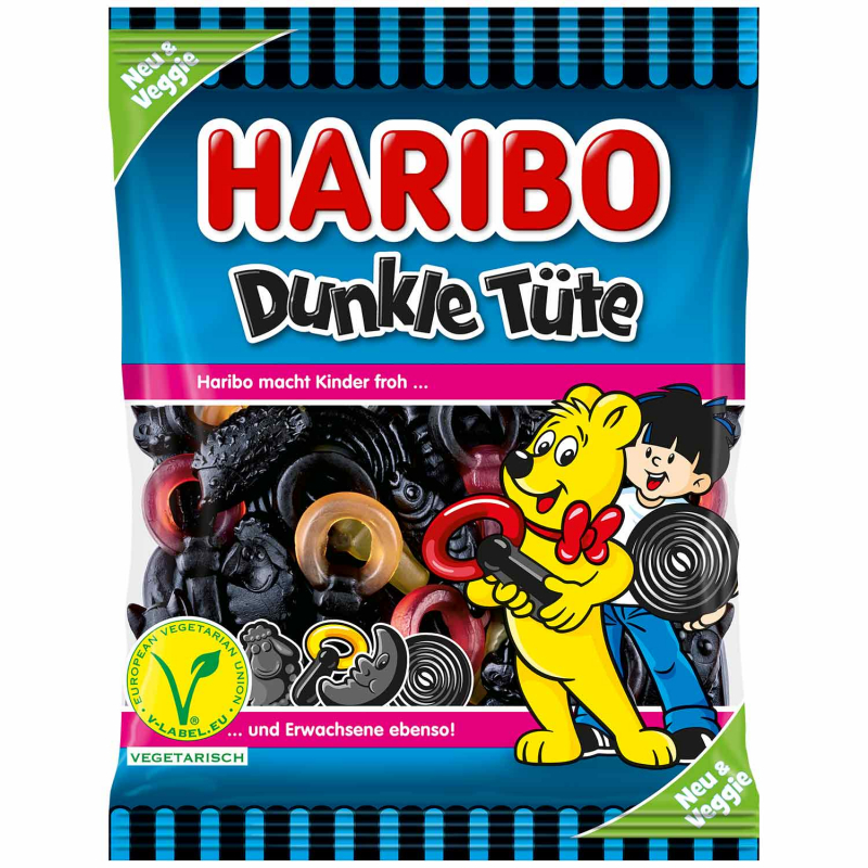  Haribo Dunkle Tüte vegetarisch 175g 