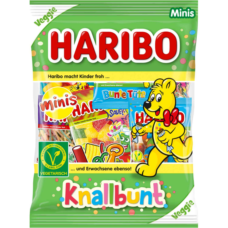  Haribo Knallbunt Minis vegetarisch 230g 