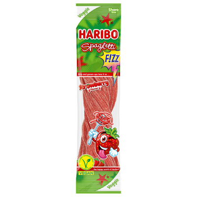  Haribo Spaghetti Strawberry FIZZ vegan 200g 