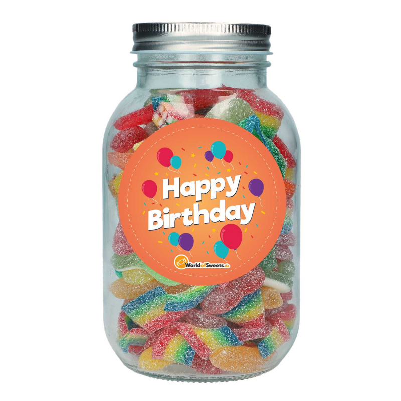  Saurer Mix 'Happy Birthday' im Glas 450g 