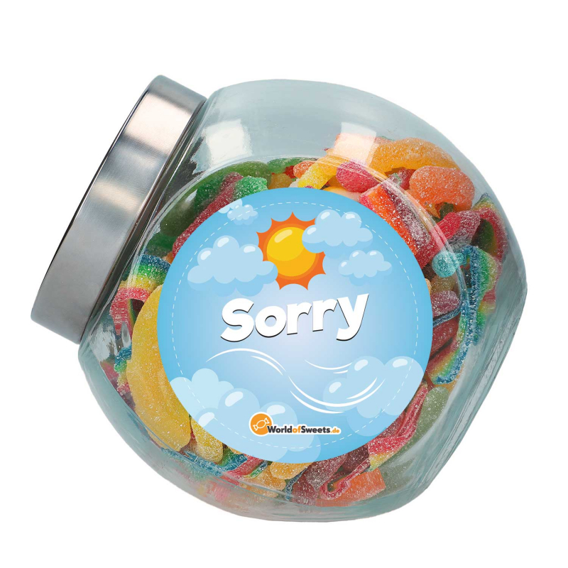  Saurer Mix 'Sorry!' im Bonbon-Glas 1,1kg 