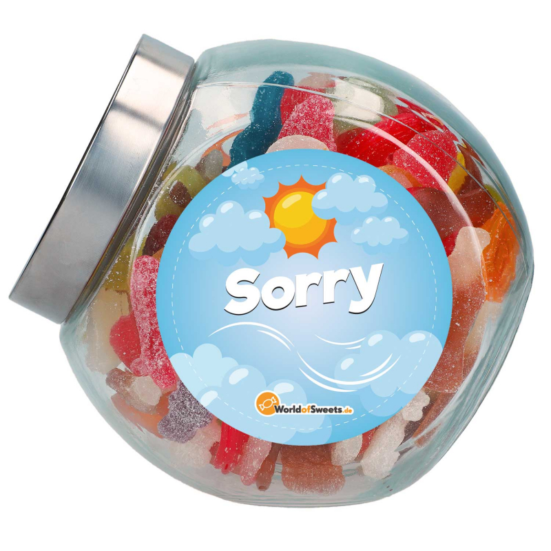  Veggie Mix 'Sorry!' im Bonbon-Glas 1,1kg 