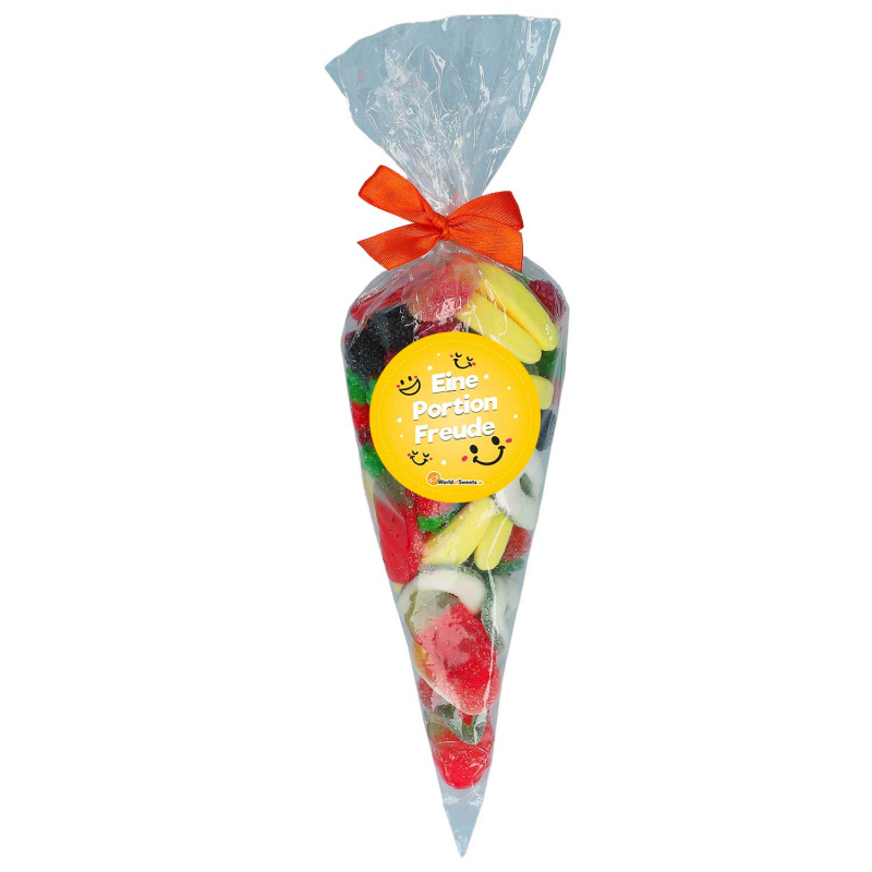  Obstsalat 'Eine Portion Freude' Spitztüte 400g 