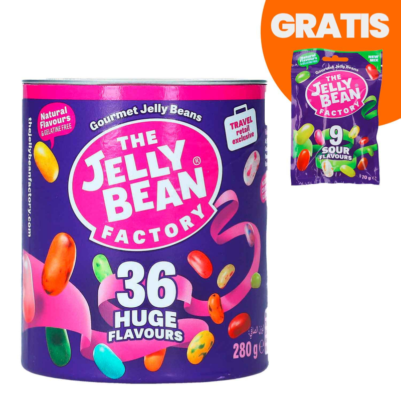  The Jelly Bean Factory 36 Huge Flavours Can 280g 