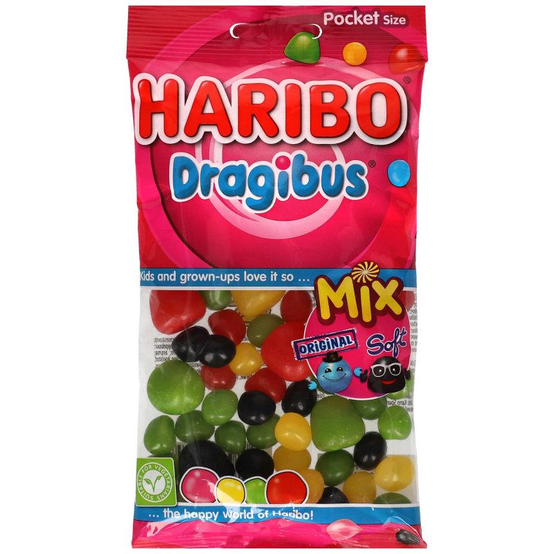  Haribo Dragibus Soft Mix vegetarisch 130g 