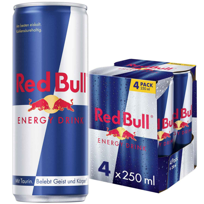  Red Bull Energy Drink 4x250ml 