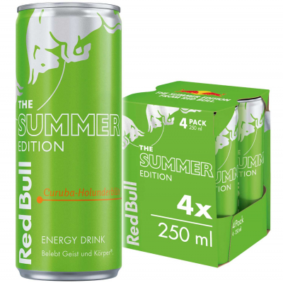  Red Bull Energy Drink Summer Edition Curuba-Holunderblüte 4x250ml 