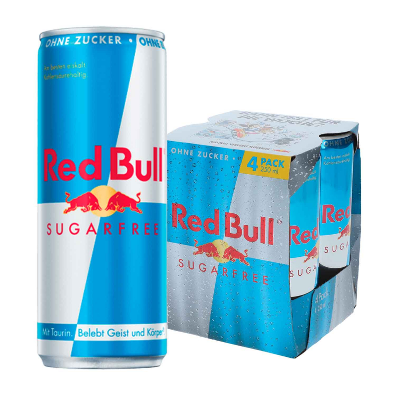  Red Bull Energy Drink Sugarfree 4x250ml 