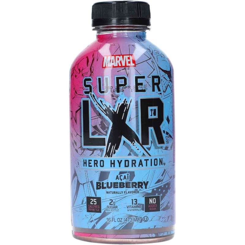  Arizona Marvel Super LXR Hero Hydration Açaí Blueberry 473ml 