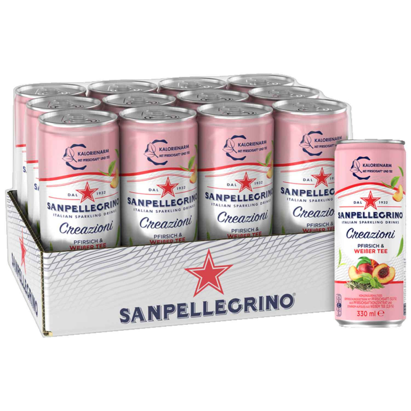  Sanpellegrino Creazioni Pfirsich & Weißer Tee 330ml 