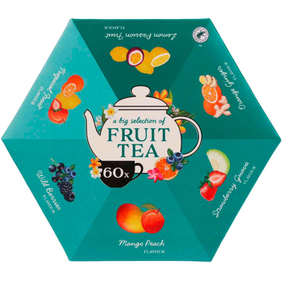  Becky's Fruit Tea Hexagon Selection Box 60er 